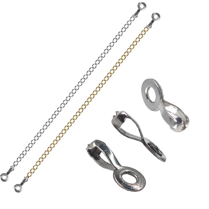 pson 100Pcs 2mm 2.4mm Ball Chain Pull Loop Connectors, Stainless