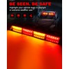 HLauto 6Z4J Emergency Dash Strobe Lights: 2x16.8 inch Red Amber