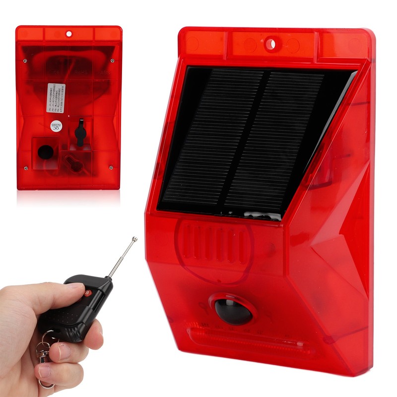 Solar Alarm Solar IP65 Waterproof Solar Alarm Light with Remote