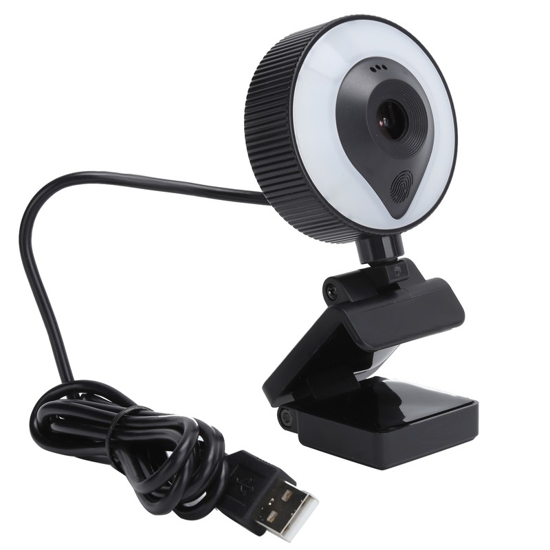 Webcam Full HD Computer Live Recording Touch Dimming Camera with