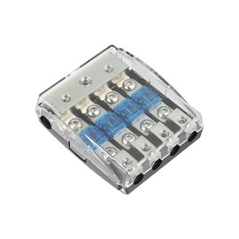 AFS Automotive Fuse Holder Distribution Block 4 Way with 60 Amp Mini ANL Fuse for Car Audio Fuse Holder