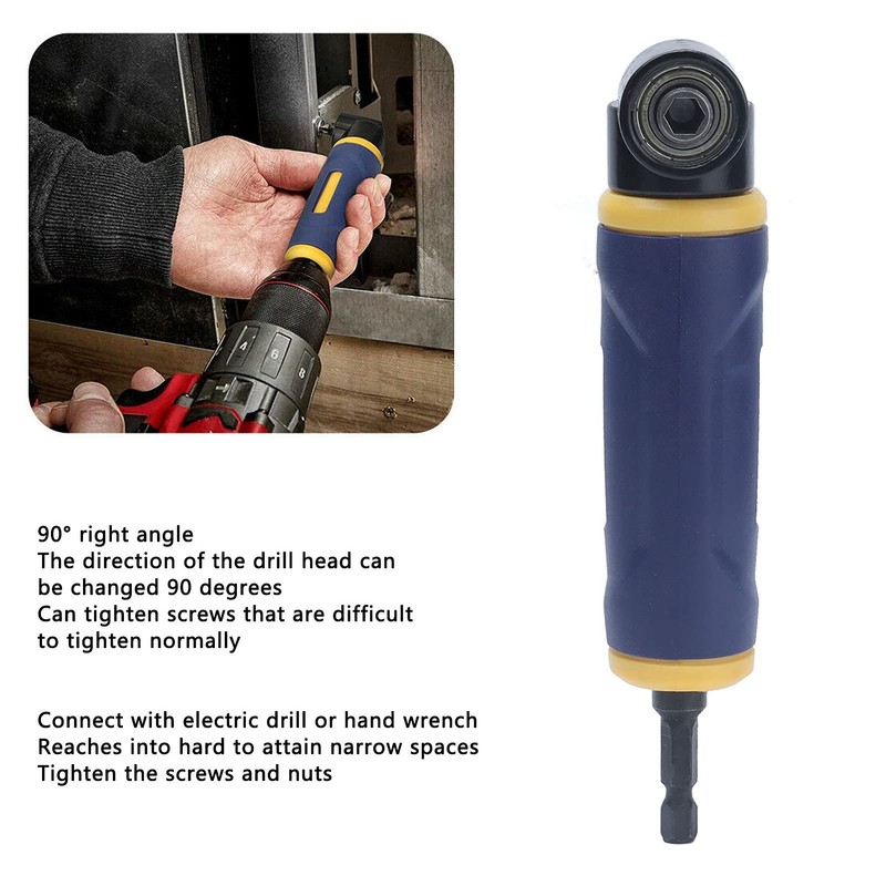Right Angle Drill Attachment, 90 Degree Drill Adapter Screwdriver Repair