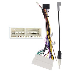 16pin Car Radio Stereo Power Retrofit Harness Cable for Hyundai Elantra IX35 IX45 Tucson 2016~20 Kia K3/K5 KX5 KX7 with Radio Antenna Adapter