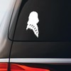 Chewbacca Head Profile Decal Notebook Car Laptop 2.75"x5.5" (White)