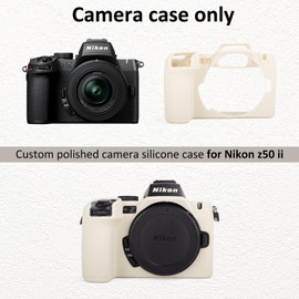 VOVMOEYA Camera Case for Nikon Z50II Case,for z50ii Camera Soft case,with 2 Screen Tempered Film for Nikon z50ii Screen Protector