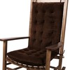 FlyGulls Rocking Chair Cushions Indoor Velvet Chair Pads High Back