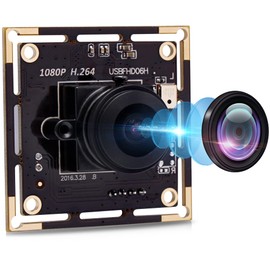 IFWATER 1080P USB Camera Module for Video Conferencing, 2MP IMX323 with 170 Degree Fisheye Lens, H.264 Format and Low Light Performance for Computer, Linux, Android, Jetson Nano