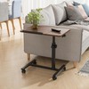 JXINONT Overbed Table, Adjustable Bedside Desk Rolling Laptop Stand Medical