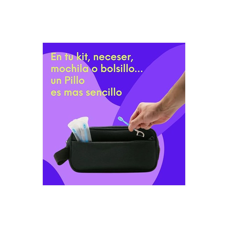 Pillo Cepillo de Dientes Mini desechable con pasta integrada -