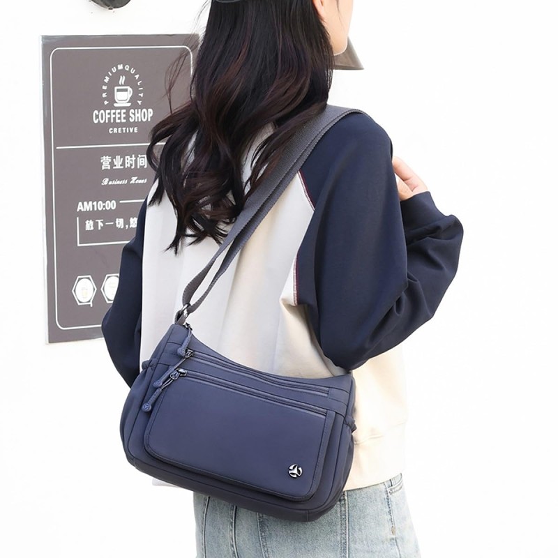 JIANLINST Women's Mini Shoulder Bag, Nylon, Waterproof, Wallet, Cross-body, Small,