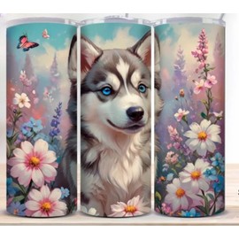 Husky 20 oz Stainless Steel Tumbler Handmade