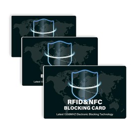 DEEZOMO RFID Blocking Card Set - Contactless NFC Protection for Credit Cards, Debit Passports, Ultra-Slim Design for Effortless Wallet/Purse Storage - 3