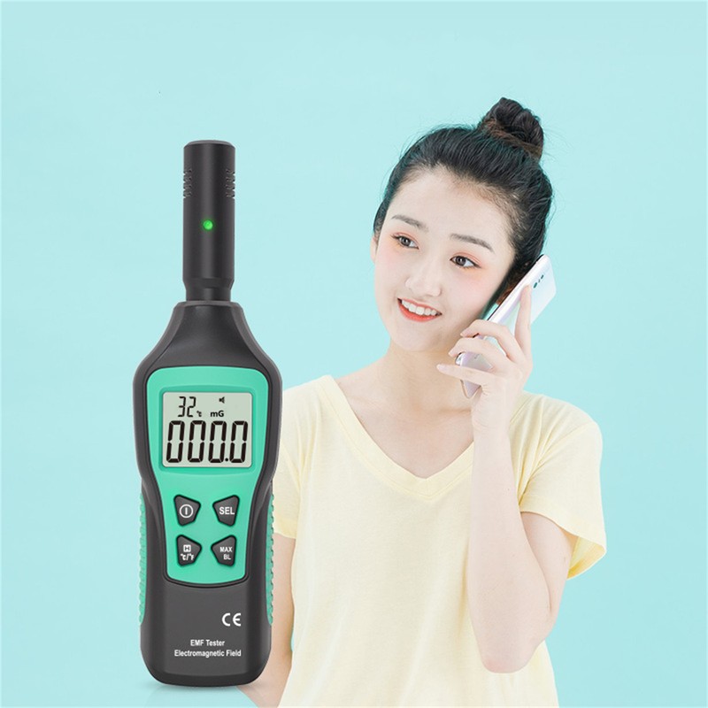 Handheld EMF Meter Rechargeable LCD Digital Electromagnetic Field Radiation Detector