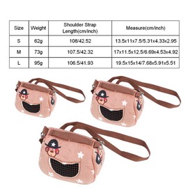 Pet Hamster Carrier, Coffee Flannelette Plush Hamster Squirrel Travel Bags Portable Breathable Small Animal Carrier Outgoing Sleeping Bag for Squirrel Hedgehog Guinea Pig(M)