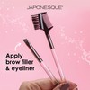 JAPONESQUE Brow & Eye Brush Set, Includes Brow/Lash Comb to