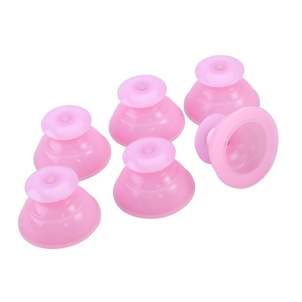 ROSENICE Cupping Massage Set 6pcs Silicone Body Cupping Therapy Vacuum Suction Cups Ventouse Anti Cellulite Pain Relief Stress Reduction (Pink)