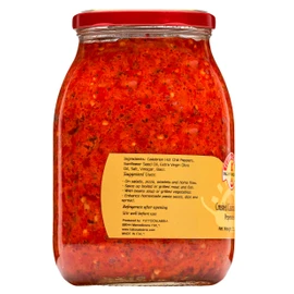 TUTTOCALABRIA Crushed Calabrian Chili Pepper, Paste/Spread, 33.5 oz Club Pack Size, All Natural, Non-GMO, Product of Italy, Glass