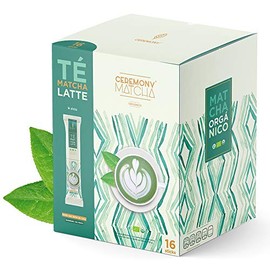 Té Matcha Latte Orgánico en Sticks, 16 Sticks, Ceremony Matcha                                                                                        