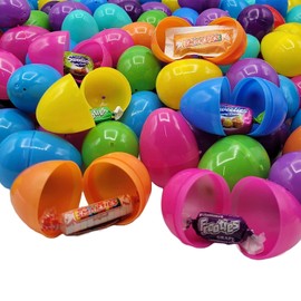 SWEETSOME’S Easter Candy Filled Plastic Eggs - Pre-Filled Easter Surprise Eggs Great for Egg Hunts & Basket Stuffers – Incudes Chewy Frooties, Sweeties and Smarties Individually Wrapped- Bulk Pack (48 Pack)