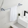 WNEBAHT Crystal Chrome Towel Bar, Silver Adjustable Bathroom Towel Holder
