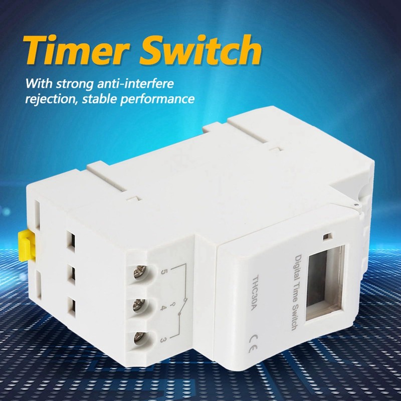 Walfront 30A Digital Timer Switch 7 Day Programmable Electronic Time