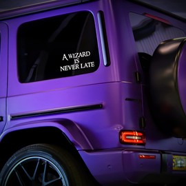 A Wizard is Never Late Decal Vinyl Sticker Auto Car Truck Wall Laptop | White | 5.5" x 2.5"