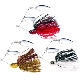 SEDGMO Pond Magic Water Spinner-Bait Bass Fishing Lure Spinner Baits Kit Bass Rooster Tail Fishing Lures Fishing Bait for Freshwater & Saltwater (Red Yellow White 1/2oz)