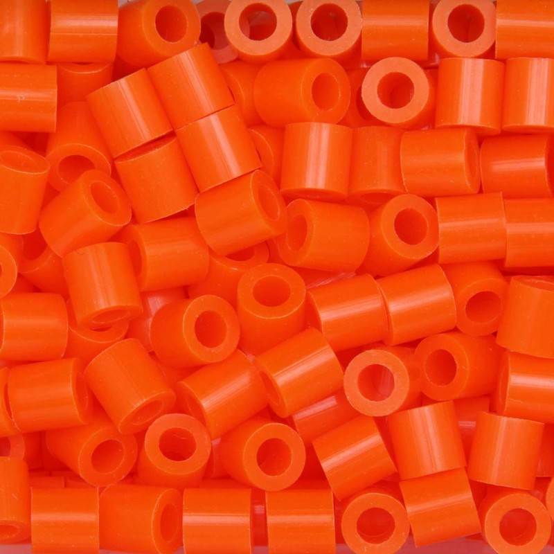 80-15246k perler beads, solid, tangerine, orange