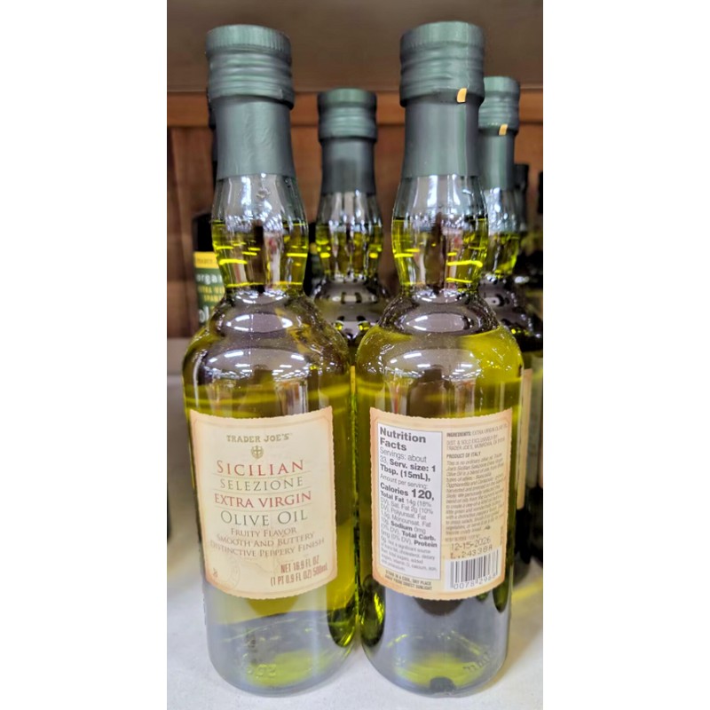Trader Joe's Sicilian Selezione Extra Virgin Olive Oil 16.9fl 500ml