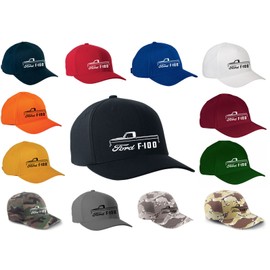 1967-1972 Ford F100 F-100 Pickup Truck Outline Design Flexfit hat Cap Large/XLarge Grey