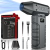 Compressed Air Duster 130000RPM Electric Duster with LED Light, 100