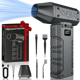 Compressed Air Duster 130000RPM Electric Duster with LED Light, 100 Gear Adjustable Rechargeable Cordless Air Blower Cleaning Tool for Keyboard,Electronic Devices,Car (Grey)