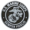 Super Tough Marine Corps Grave Marker - Aluminum