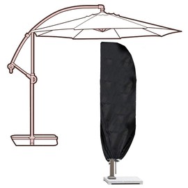 Garden Parasol Cover Waterproof Garden Umbrella Cover Cantilever Parasol Cover Patio Umbrella Cover, Adjustable Drawstring, Oxford 210D Silver Coated Waterproof Fabric