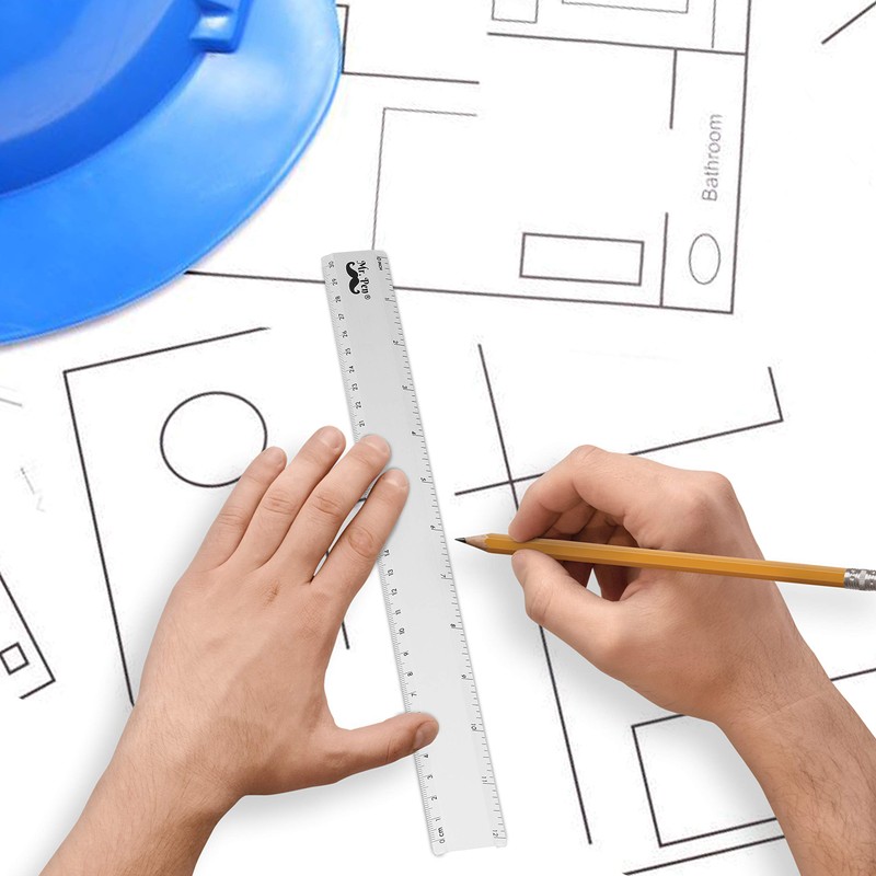 Mr. Pen Metal Geometry Kit - 4Pack Set Square, Protractor,