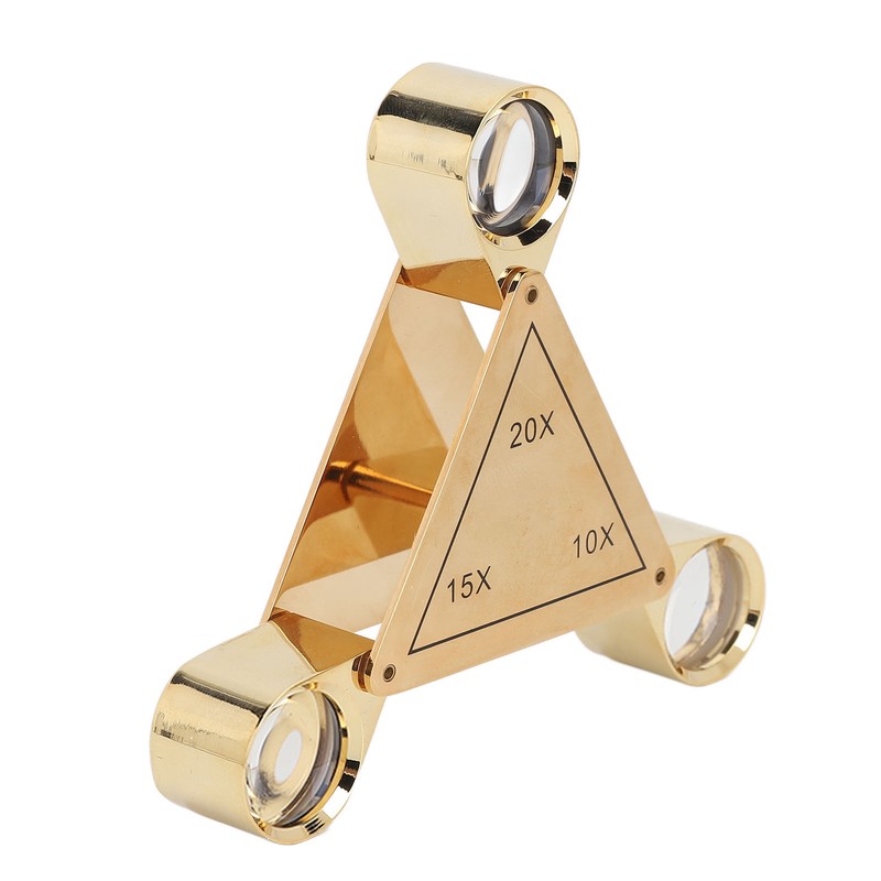 10X 15X 20X Folding Magnifying Glass Portable Pocket Magnifier for