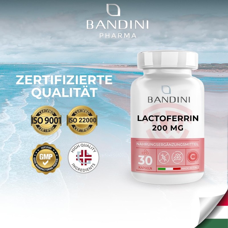Bandini® Lactoferrin 200 mg Lactoferrin + 60mg Vitamin C per