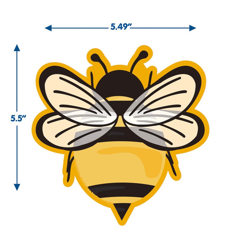 Eureka Bumble Bee Paper Cut-Out Classroom Decorations for Teachers, 36