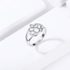 ChicSilver 925 Silver Women's Ring Lotus Ring Summer Flower Ring