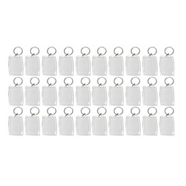 Happiness Store 30pcs Photo Keychains Photo Frame Rectangle Original Accessory Making Kit