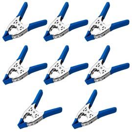 Lot of 8 - 6" inch Spring Clamp Large Super Heavy Duty Spring Metal Blue - 2.5 inch Jaw opening