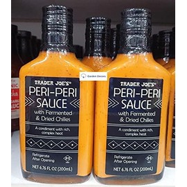 Trader Joe's Peri-Peri Sauce with Fermented & Dried Chilies 6.76fl oz 200ml (Two Bottles)