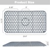 Jinqipura Silicone Draining Sink Mat, Kitchen Sink Protect, 26x14" Gray