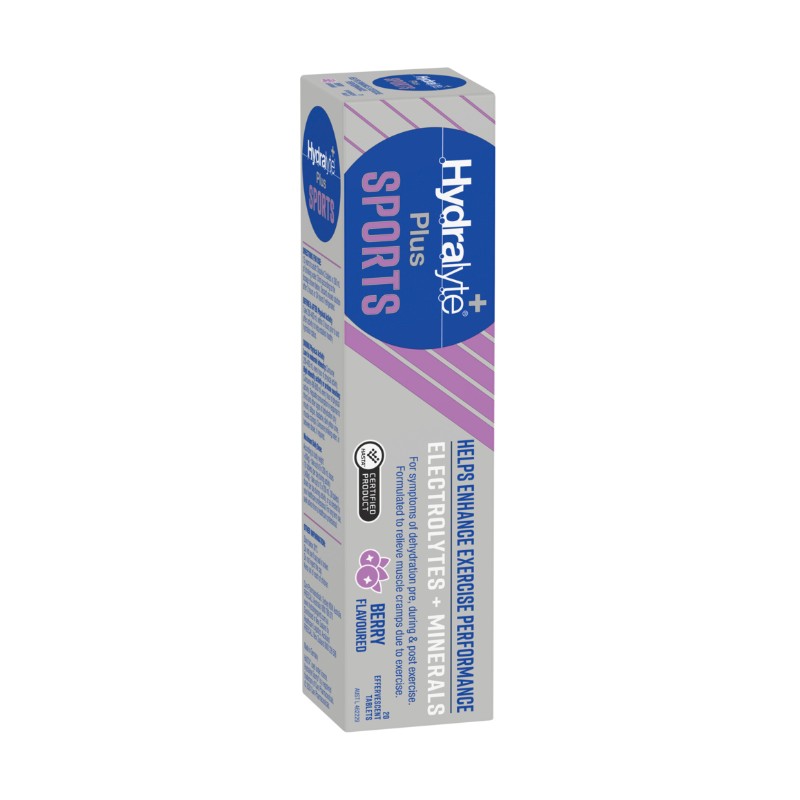 Hydralyte Plus Sport Effervescent Berry 20 Tablet