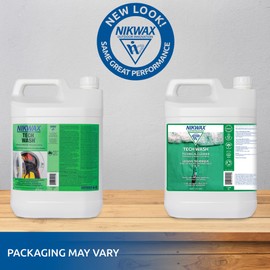 Nikwax Tech Wash 169 fl. oz., Technical Cleaner for Jackets and Outerwear, Restores Waterproofing in Rain, Ski, and Snow Gear, Safe for Gore-Tex and DWR