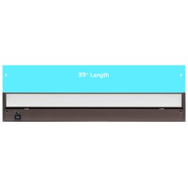 Westgate Under Cabinet Lighting - Linkable Adjustable Angle & Color Temperature Undercabinet Lights - Includes Built-in LED Driver 120V Plug/Hardwire Option (33" (16W))