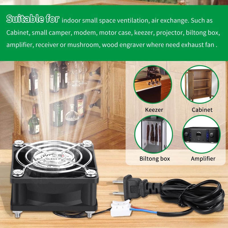 WDERAIR EC 60mm x 25mm Muffin Fan Axial AC 110v