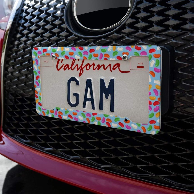 GRAPHICS & MORE Jelly Bean Candy Pattern License Plate Tag