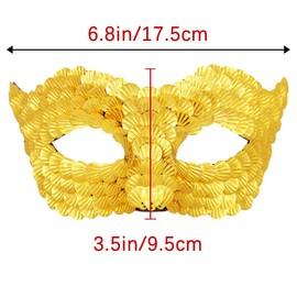 Tgirls Sequined Masquerade Mask Sparkly Masks for Women Gold Costume Party Eye Mask (Glod)