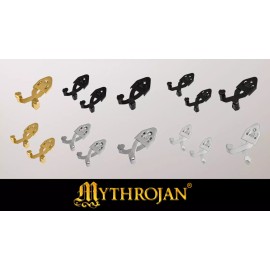 Mythrojan Universal Sword Bowie Knife Dagger Hanger Vertical Wall Mount Holder Set of 2